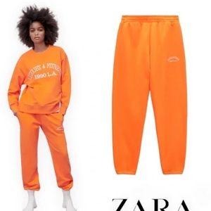Zara luxury and fitness orange set!!